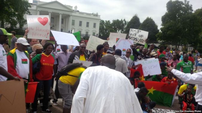Citizens of Burkina Faso demonstrate in Washington DC against the RSP junta!